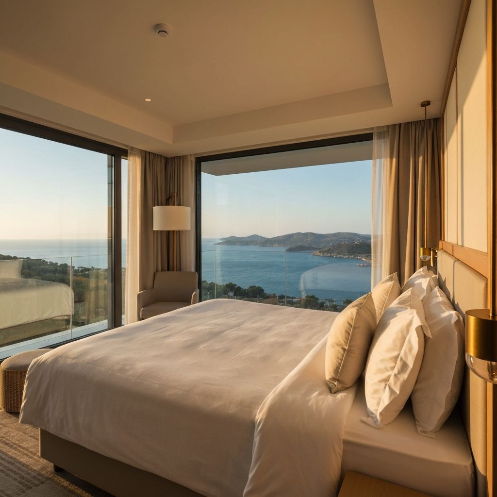 Deniz manzaralı lüks suite oda