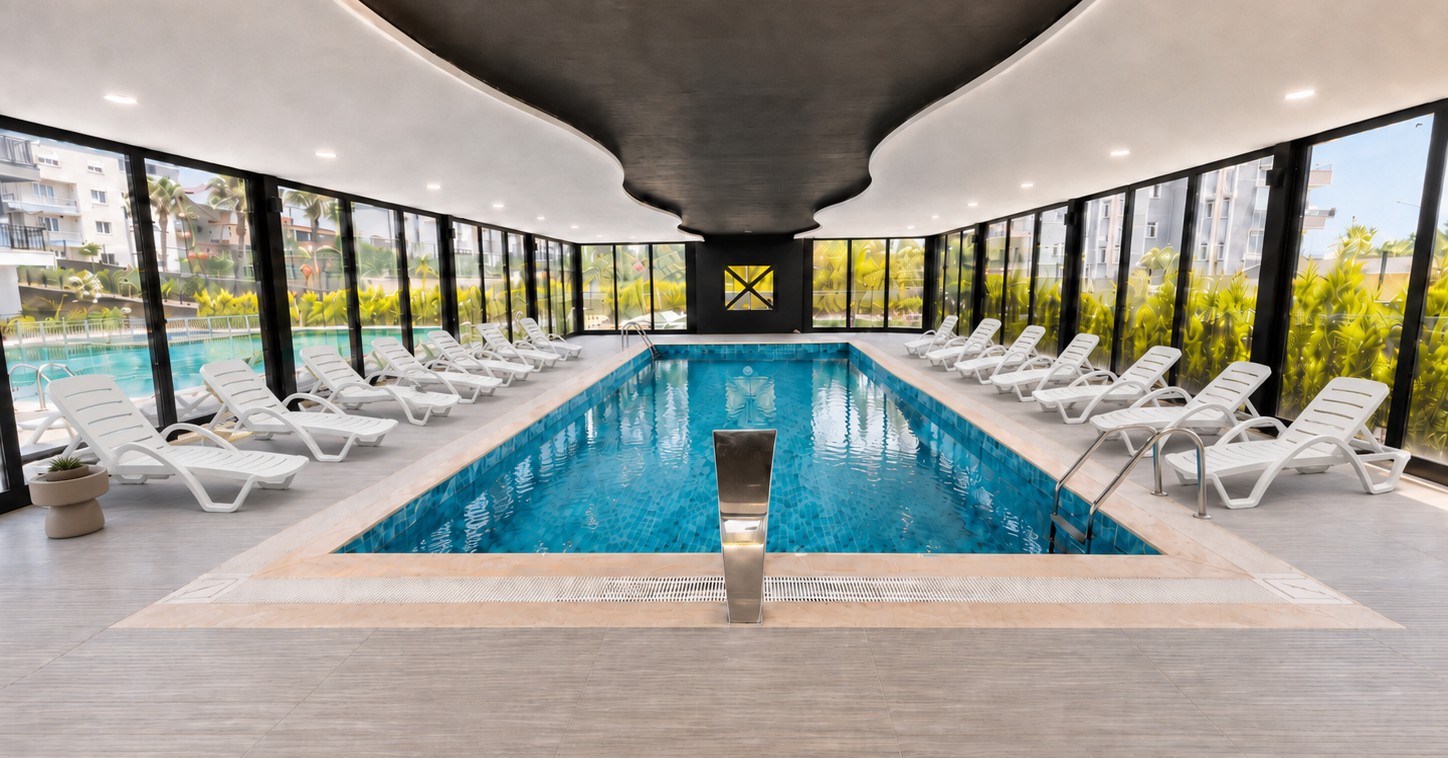 Alanya apart otel kapalı havuz